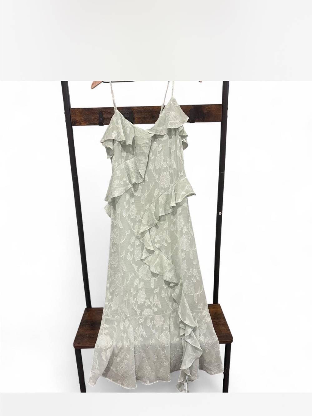 By The River Light Green Floral Dress